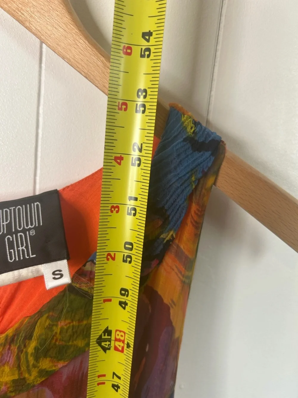 Vintage 90s Grunge Abstract Orange Art Wear Print Mesh Maxi Dress Size Small - Picture 11 of 12